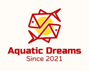 Pisces - Minimalist Koi Fish logo design