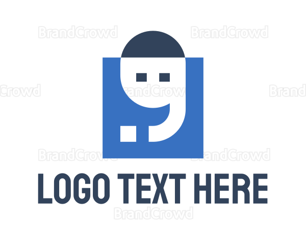 Blue Square Apostrophe Logo