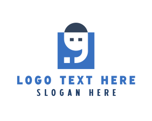 Blue Square Apostrophe logo design