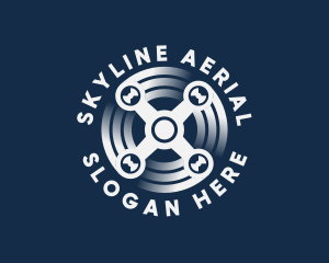 Aerial - Drone Aerial Quadrotor logo design