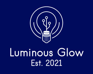 Illuminated - Light Bulb Technology logo design