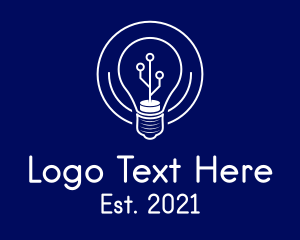 App - Light Bulb Technology logo design