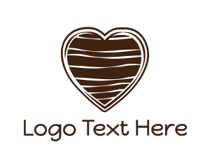 Pastry - Sweet Chocolate Heart logo design