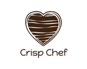 Sweet Chocolate Heart logo design