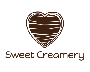 Sweet Chocolate Heart logo design