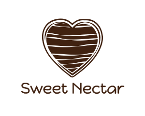 Sweet Chocolate Heart logo design