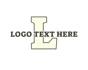 College - Bold Serif Varsity logo design