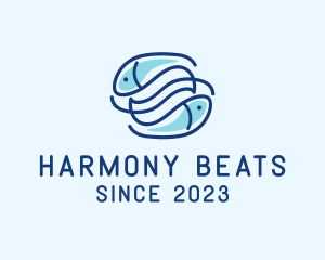 Fish Sea Harmony logo design