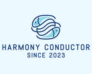 Fish Sea Harmony logo design