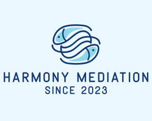 Fish Sea Harmony logo design