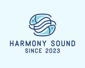 Fish Sea Harmony logo design