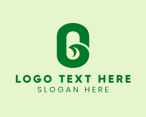 Herbal - Green Natural Letter G logo design