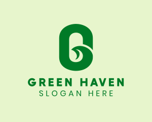 Green Natural Letter G  logo design