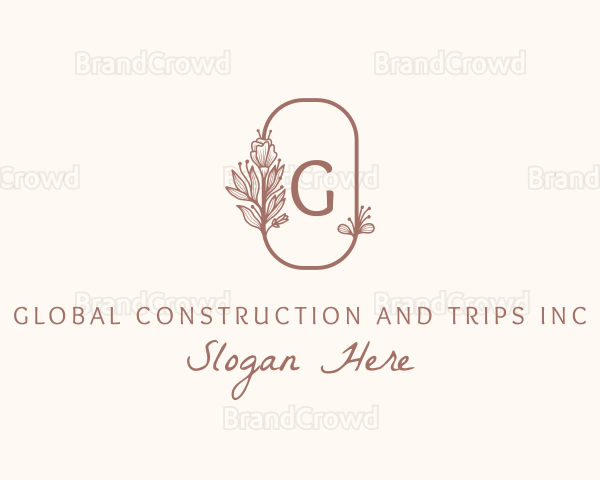 Floral Wreath Wedding Planner Logo