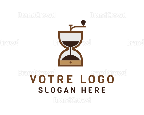 Coffee Grinder Hourglass Logo