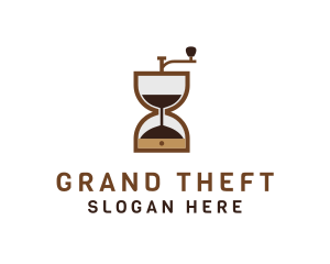 Stroke - Coffee Grinder Hourglass logo design