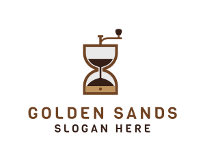 Coffee Grinder Hourglass logo design