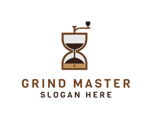 Coffee Grinder Hourglass logo design