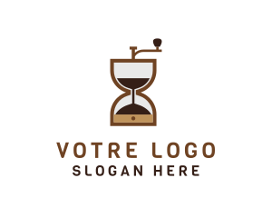 Machinery - Coffee Grinder Hourglass logo design