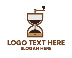 Second - Coffee Grinder Hourglass logo design