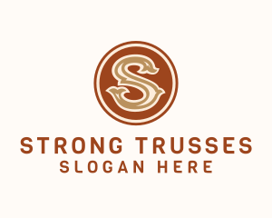 Classic Badge Letter S logo design