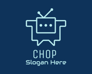 Message - Chat Bot Communication logo design