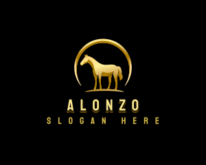 Horse Equestrian Stallion logo design