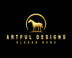 Horse Equestrian Stallion logo design