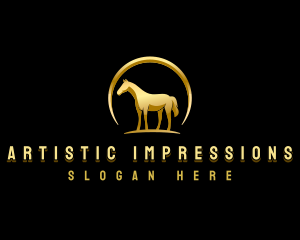 Horse Equestrian Stallion logo design