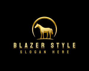 Horse Equestrian Stallion logo design