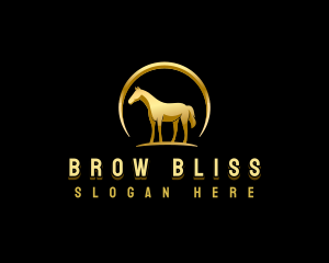 Horse Equestrian Stallion logo design