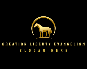 Horse Equestrian Stallion logo design