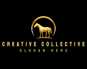 Horse Equestrian Stallion logo design