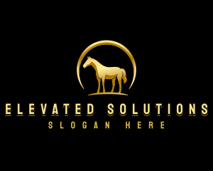 Horse Equestrian Stallion logo design