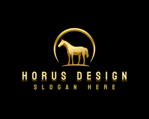 Horse Equestrian Stallion logo design