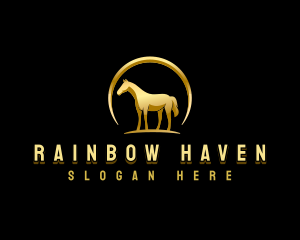 Horse Equestrian Stallion logo design