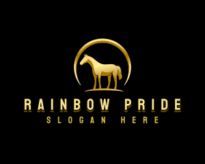 Horse Equestrian Stallion logo design