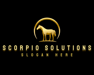 Horse Equestrian Stallion logo design