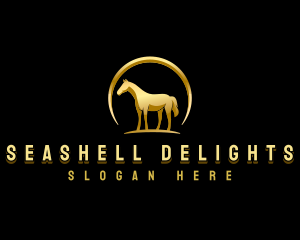 Horse Equestrian Stallion logo design