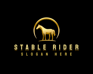 Horse Equestrian Stallion logo design