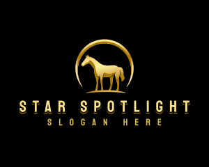 Horse Equestrian Stallion logo design