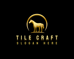 Horse Equestrian Stallion logo design