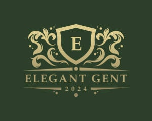 Elegant Ornate Shield logo design