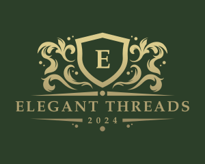 Elegant Ornate Shield logo design