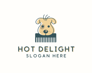 Dog Grooming Comb logo design