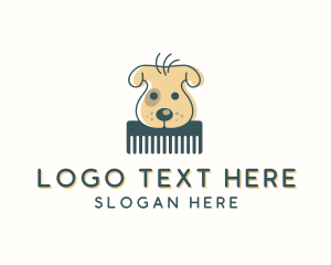 Dog Grooming Comb Logo