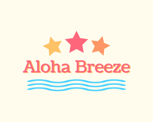 Aloha - Summer Beach Coast Stars logo design