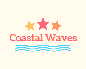 Summer Beach Coast Stars logo design