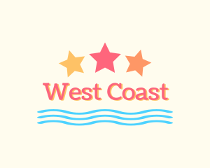 Summer Beach Coast Stars logo design