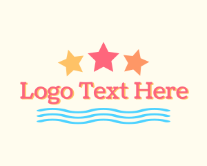 Aloha - Summer Beach Stars logo design
